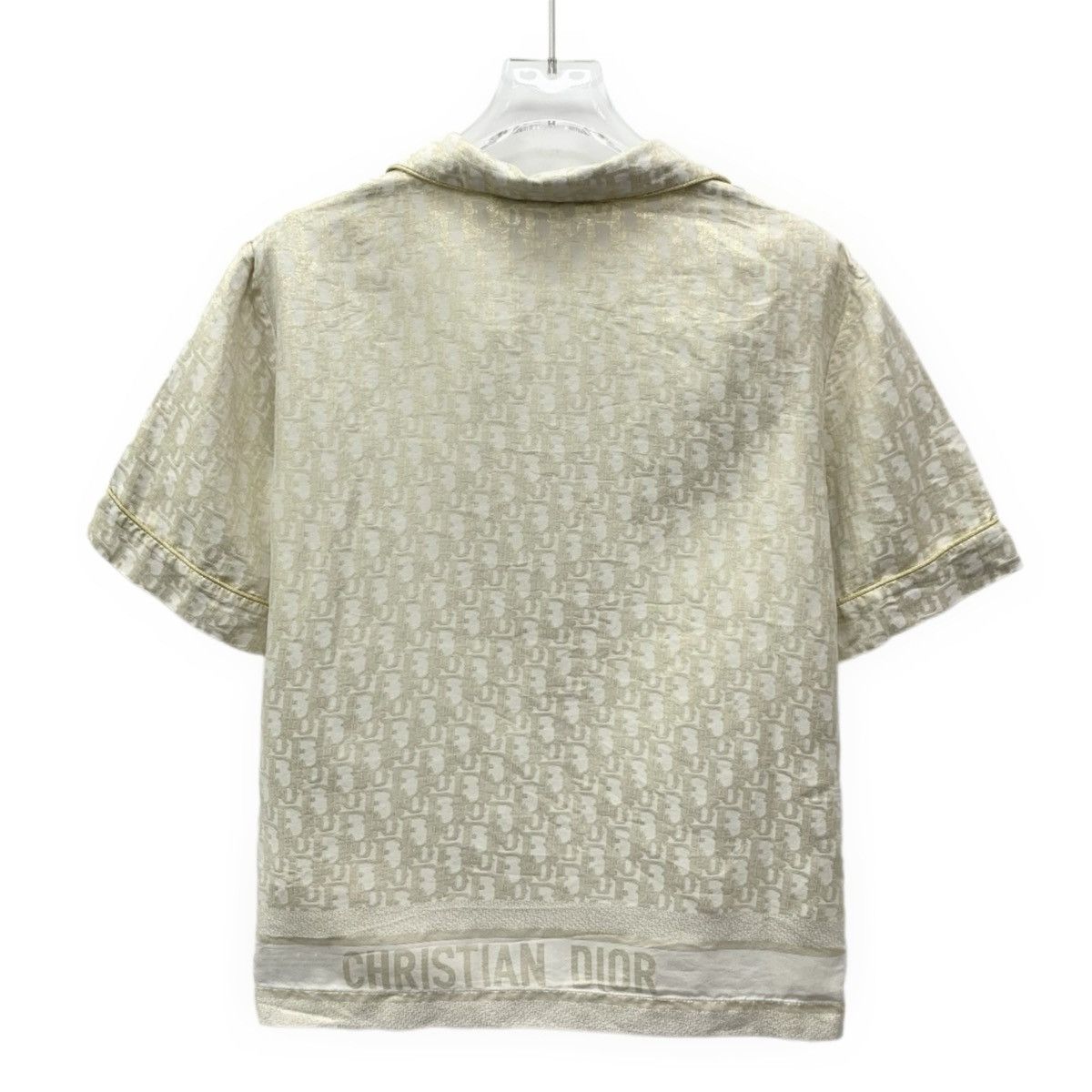 Dior Dior Gold Logo Jacquard Full Print Mulberry Silk Shirt Size XS / US 0-2 / IT 36-38 - 2 Thumbnail