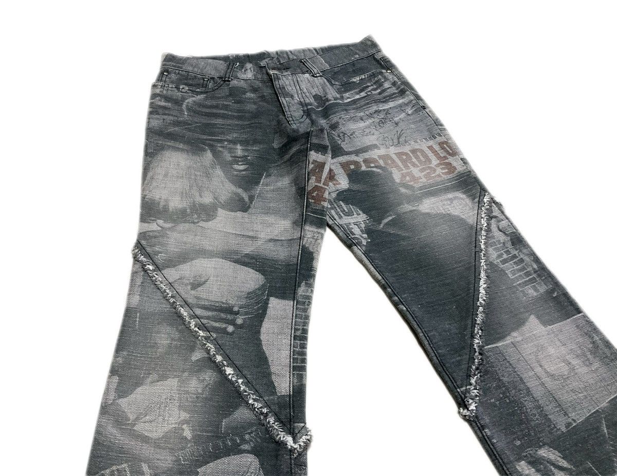 5351 POUR LES HOMMES × If Six Was Nine × Japanese Brand 🔥Archived 5351 Pour Les Hommes Fray Denim Photograph Print Size US 29 - 2 Thumbnail