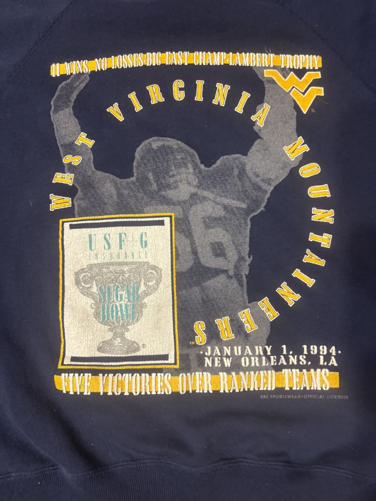 Other Vtg 1994 West Virginia University sweatshirt sz L Sugar Bowl Size US L / EU 52-54 / 3 - 4 Thumbnail