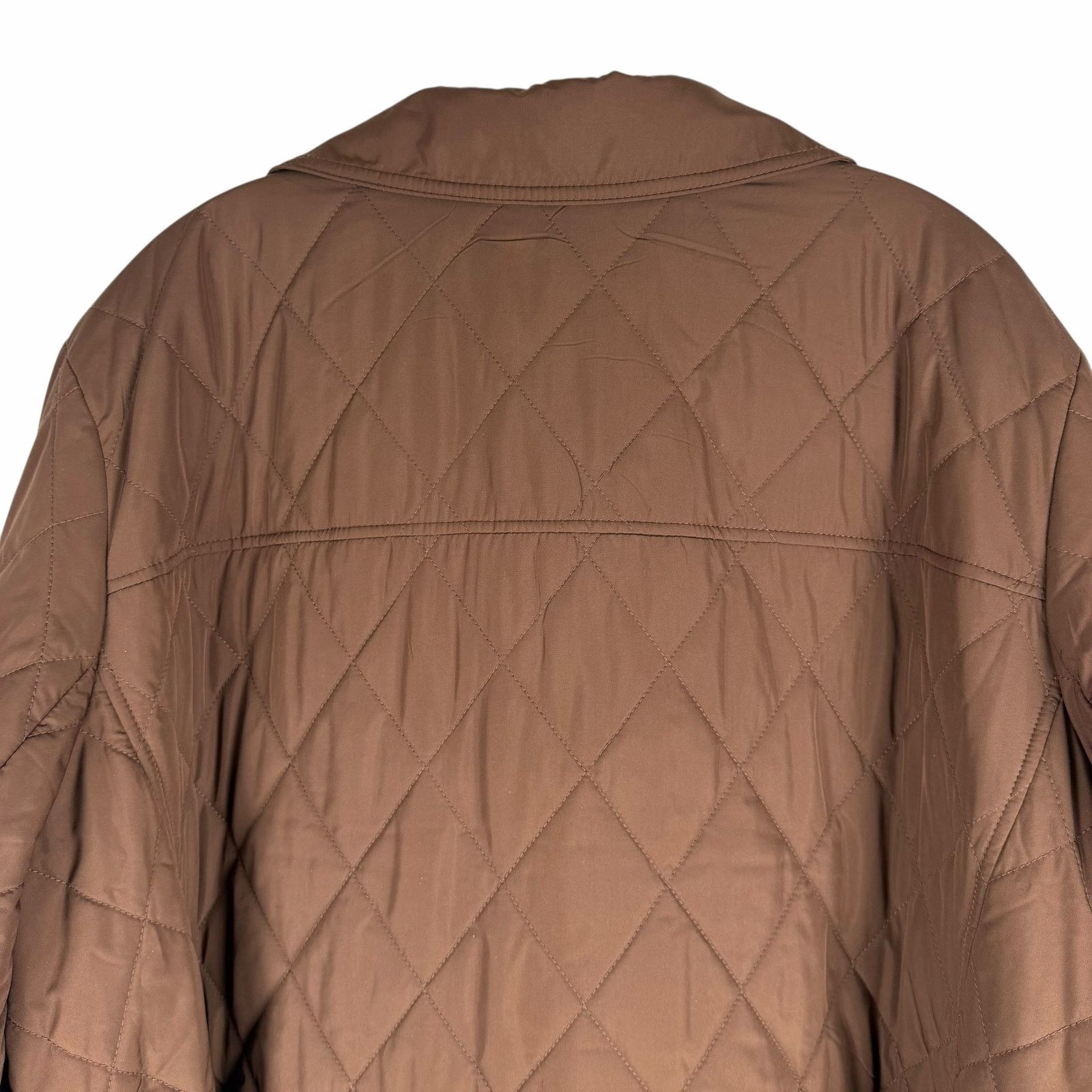 Other Talbots Belted Quilted Snap Button Shirt Jacket Brown 3X Size 3XL / US 20-22 - 10 Thumbnail