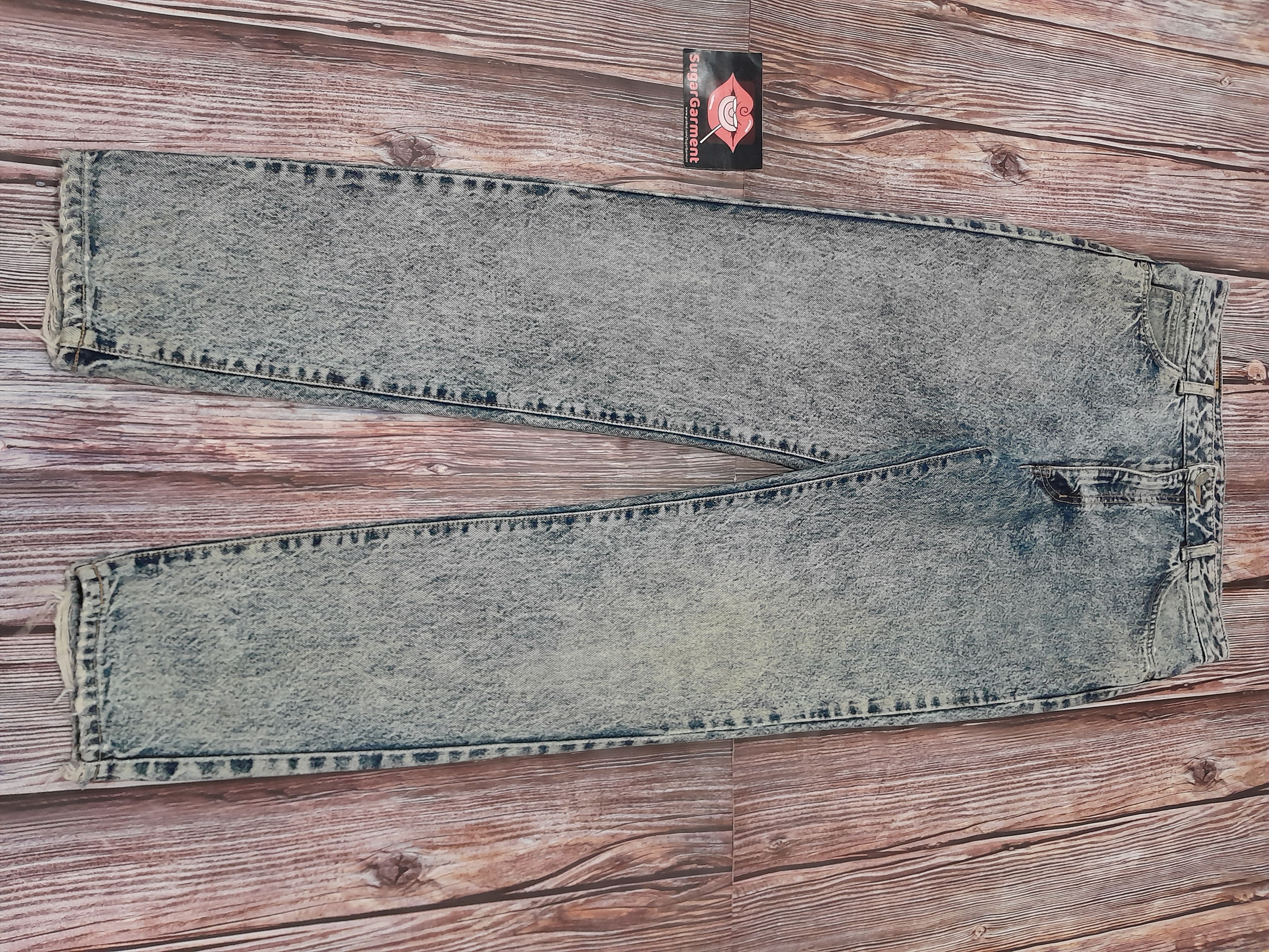 image of Distressed Denim x Edwin Acid Wash Jeans Vintage in Acid Wash Blue, Men's (Size 31)