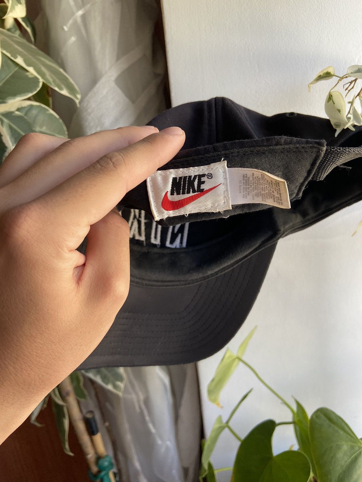 Nike × Vintage 90s Nike Central Swoosh Vintage Y2K Nylon Retro Cap Hat Size ONE SIZE - 6 Thumbnail