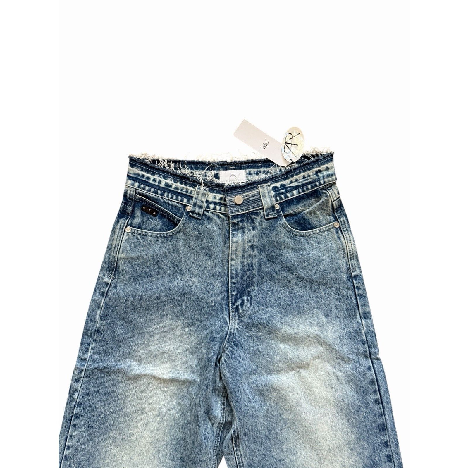 Rta RtA Mens Wide Leg Jeans Colbalt Blue $265 Size 32/32 Size US 32 / EU 48 - 2 Thumbnail
