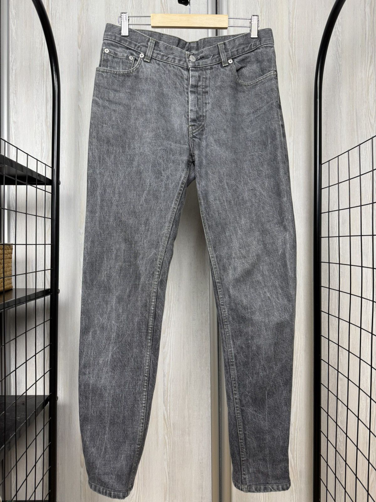 Helmut Lang Helmut Lang vintage produced in 1999 grey denim jeans pants Size US 32 / EU 48 - 1 Thumbnail