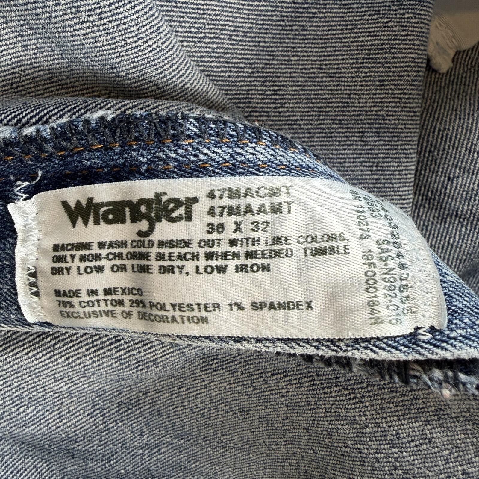 Wrangler Y2K Wrangler 47MWZ Advanced Comfort Jeans 36x30 Straight Size US 36 / EU 52 - 7 Thumbnail