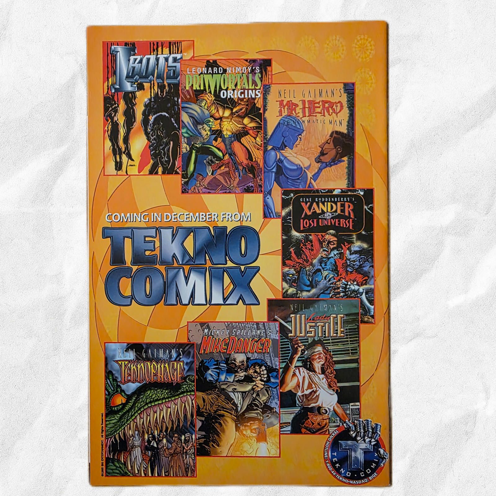 Other Primortals #1 NM 1995 Leonard Nimoy Tekno Comic (C) Size ONE SIZE - 6 Thumbnail