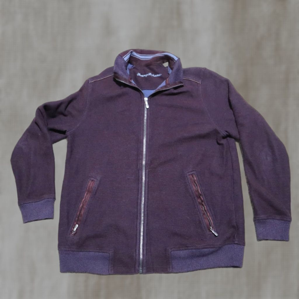 Tommy Bahama VINTAGE Tommy Bahama Full Zip Jacket Burgundy Men's Size S Small Size US S / EU 44-46 / 1 - 1 Thumbnail