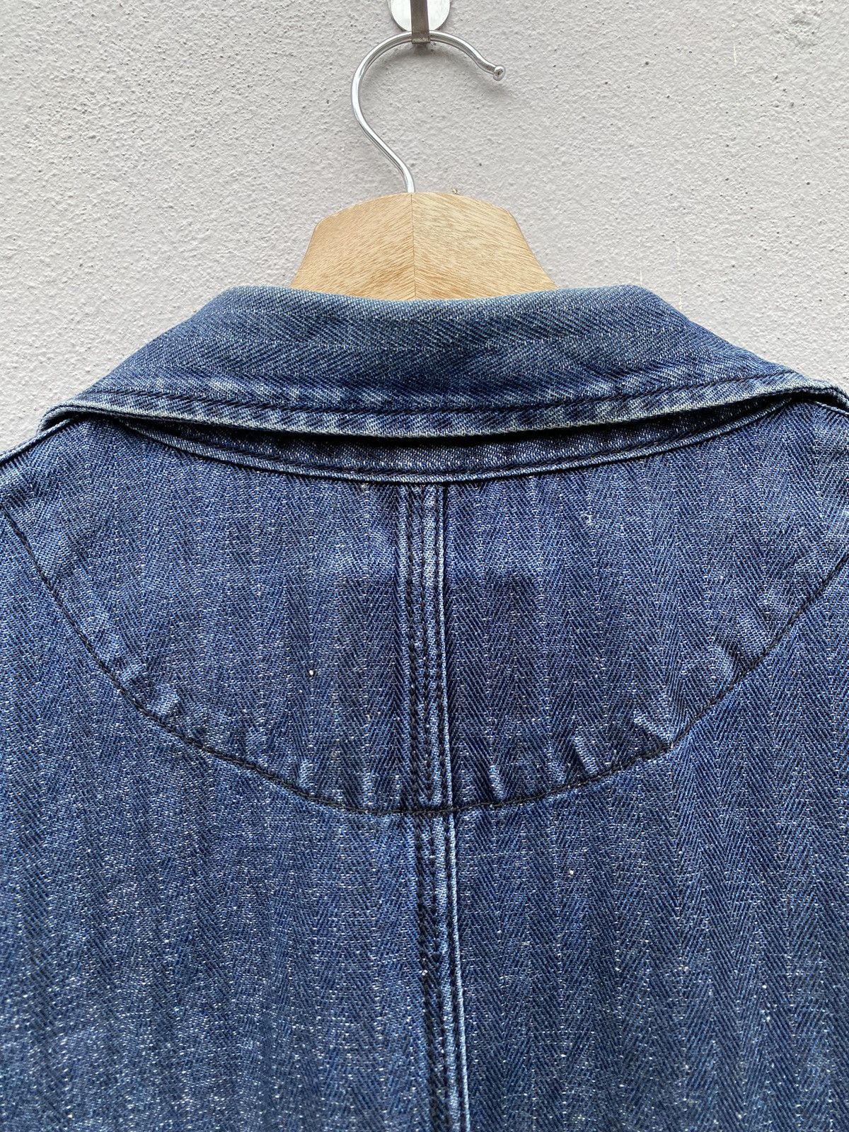 Japanese Brand US NAVAL Herring Bone Twill Faded Indigo Chore USN Jacket Size US M / EU 48-50 / 2 - 17 Thumbnail