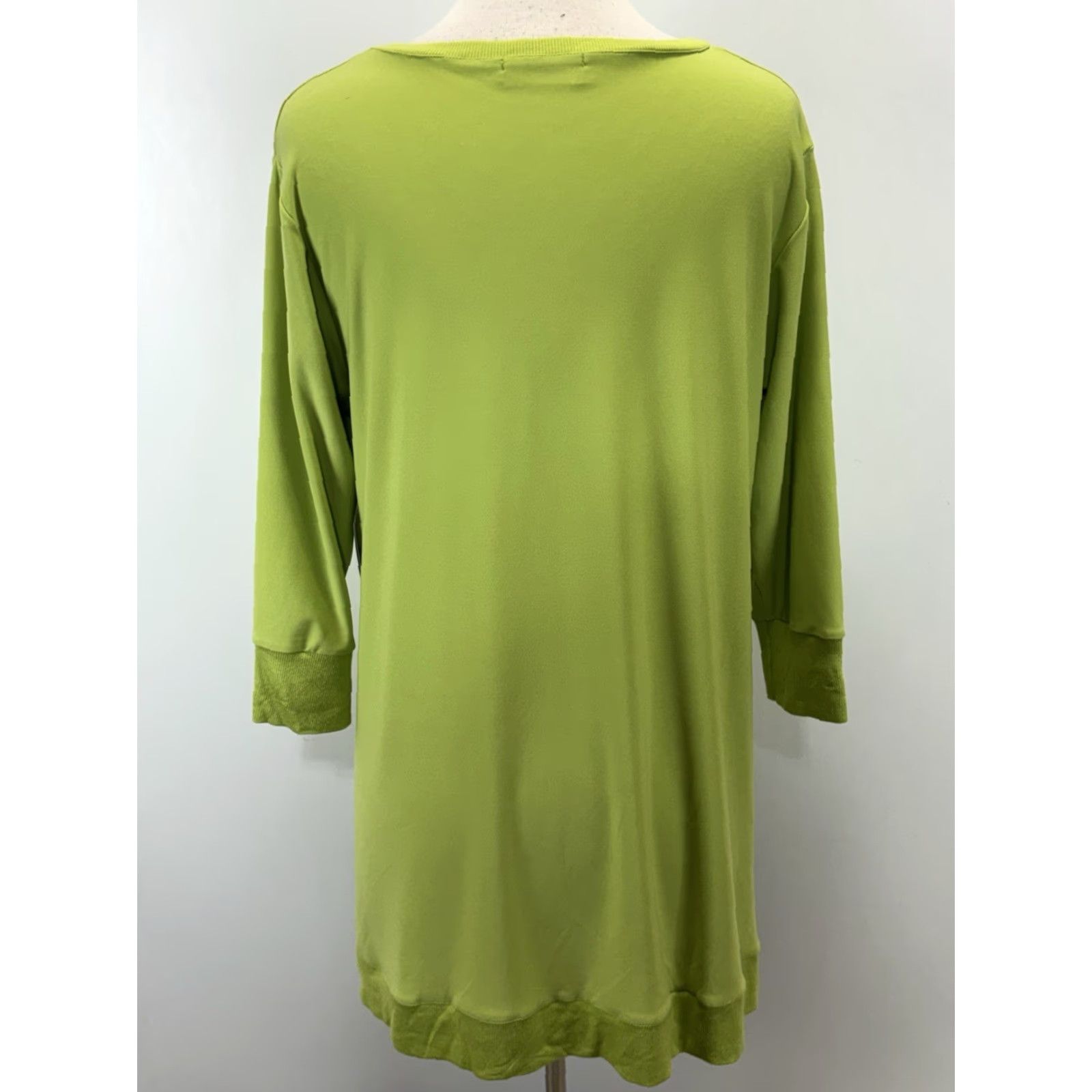 Vintage Sympli Canada Tunic Top Shirt Size 12 Green 3/4 Sleeve V-Neck Pullover Womens Regular Size XL / US 12-14 / IT 48-50 - 3 Thumbnail