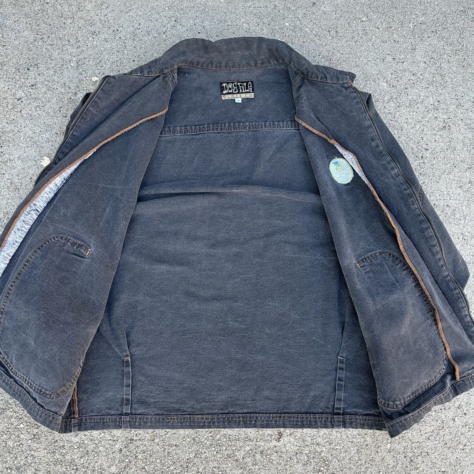 Vintage Vintage Dog Pile Cloze Co Faded Black Zip Up Jacket Sz M Size US M / EU 48-50 / 2 - 3 Thumbnail