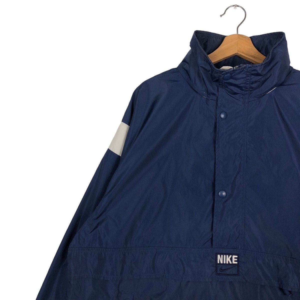 Nike 🔥Vintage Nike Winbreaker Anorak Centre Logo Big Swoosh Size US XL / EU 56 / 4 - 7 Thumbnail