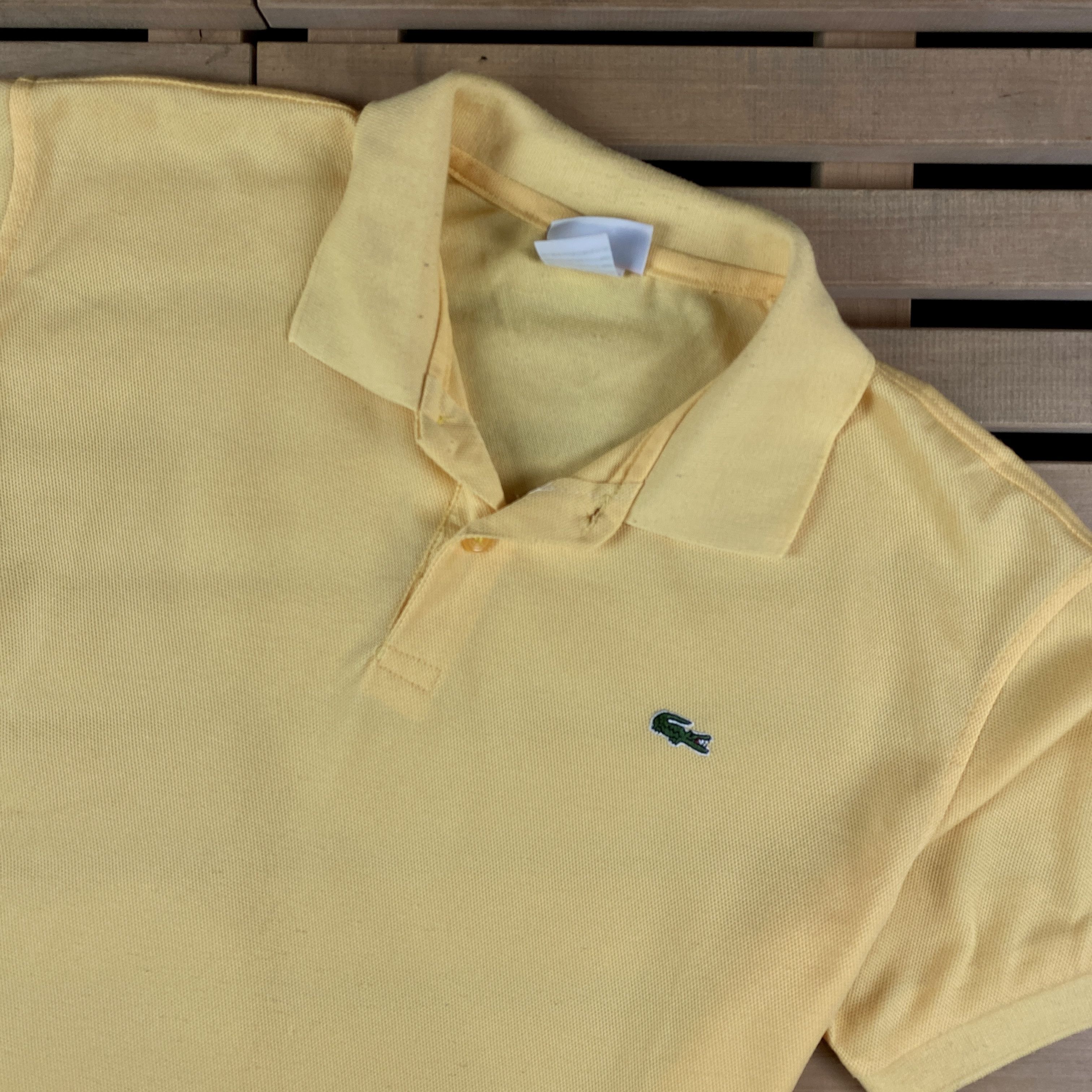 Lacoste × Vintage Men’s Polo T-Shirt Lacoste Vintage Size 5-M/L Yellow Size US M / EU 48-50 / 2 - 2 Thumbnail