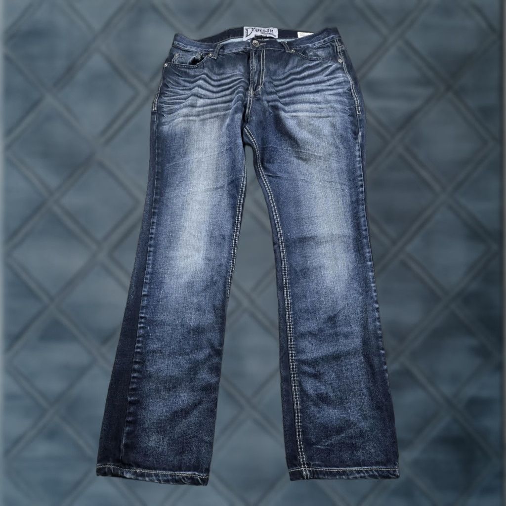 Denime DoDenim Alex Jeans Slim Straight Leg 34x32 Mens Denim Distressed 5-Pocket Design Jeans Size US 34 / EU 50 - 1 Thumbnail