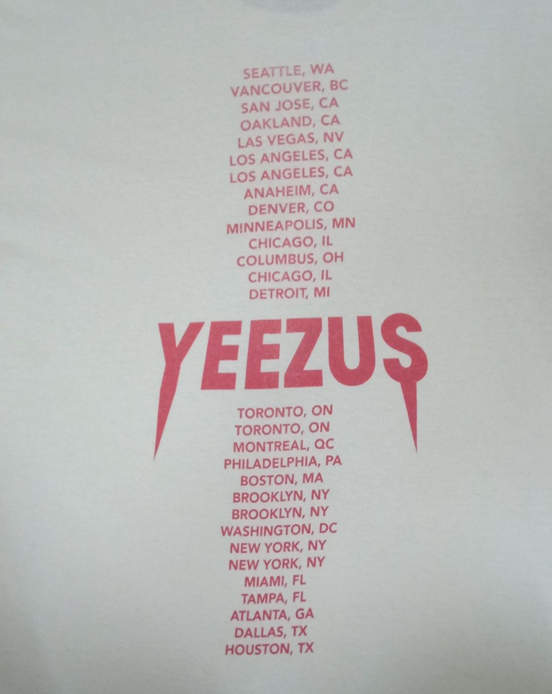 Kanye West Kanye West Yeezus Tour T-shirt Size US M / EU 48-50 / 2 - 9 Thumbnail