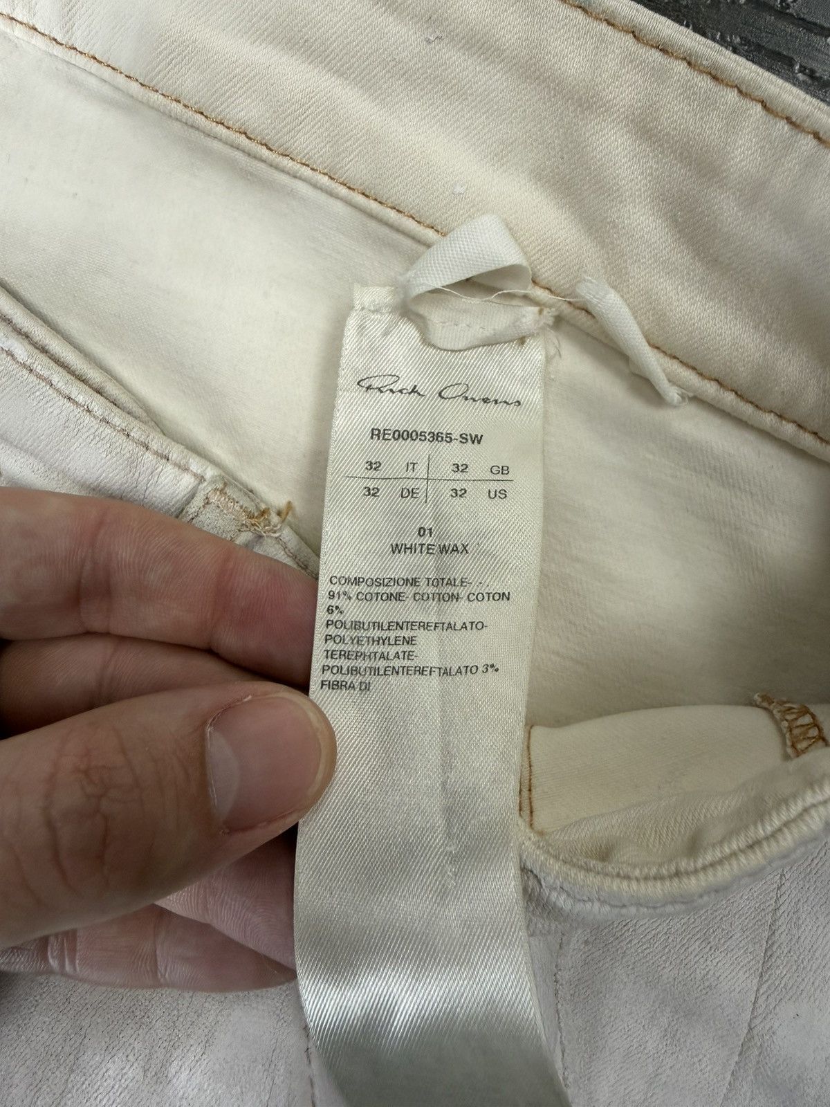Rick Owens Swampgod LUISAVIAROMA Exclusive 1 of 1 Wax Flare Denim Size US 32 / EU 48 - 9 Thumbnail