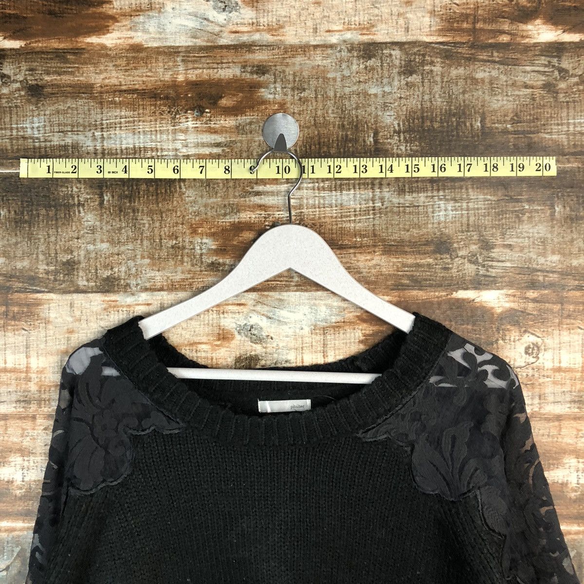 Homespun Knitwear × Japanese Brand × Vintage Philler Black vintage Knitwear #A1295 Size L / US 10 / IT 46 - 4 Thumbnail