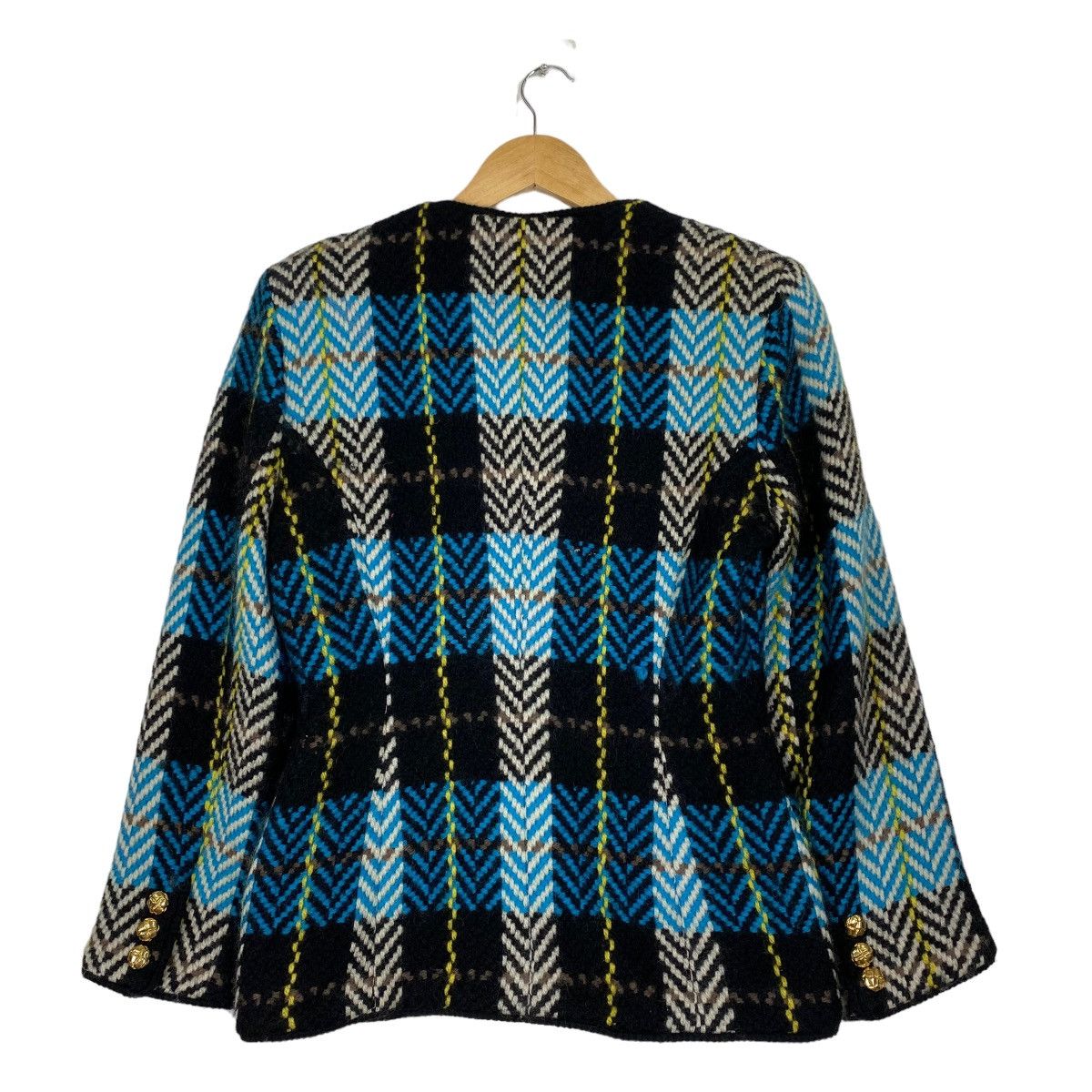 Japanese Brand Womens BOSCH Check Wool Rayon Blazer Jacket Coat Size S Size S / US 4 / IT 40 - 10 Thumbnail