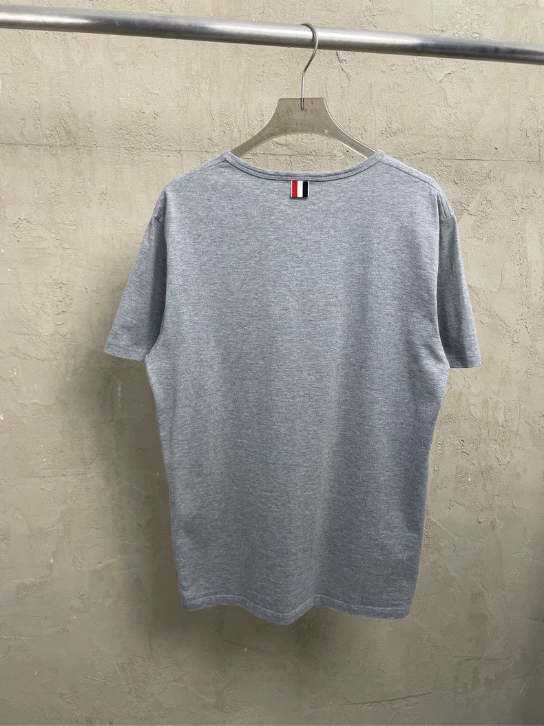 Thom Browne Thom browne Gray pocket striped short-sleeved T-shirt 2504- Size US M / EU 48-50 / 2 - 2 Thumbnail