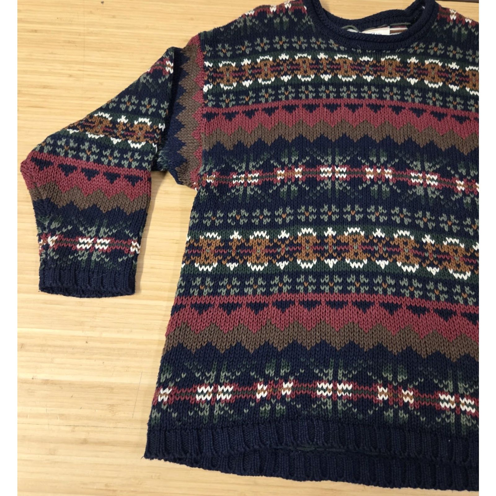 Vintage **Vintage 90s County Seat Mens XL Navy Fair Isle Ramie Cotton Sweater** User: Vintage County Seat Mens XL Navy Fair Isle Ramie Cotton Sweater Size US XL / EU 56 / 4 - 3 Thumbnail