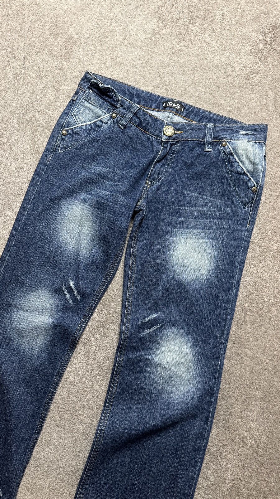 Dolce & Gabbana Dolce Gabbana Y2K Faded Distressed Mudwash Jeans armani ysl Size US 31 - 2 Thumbnail