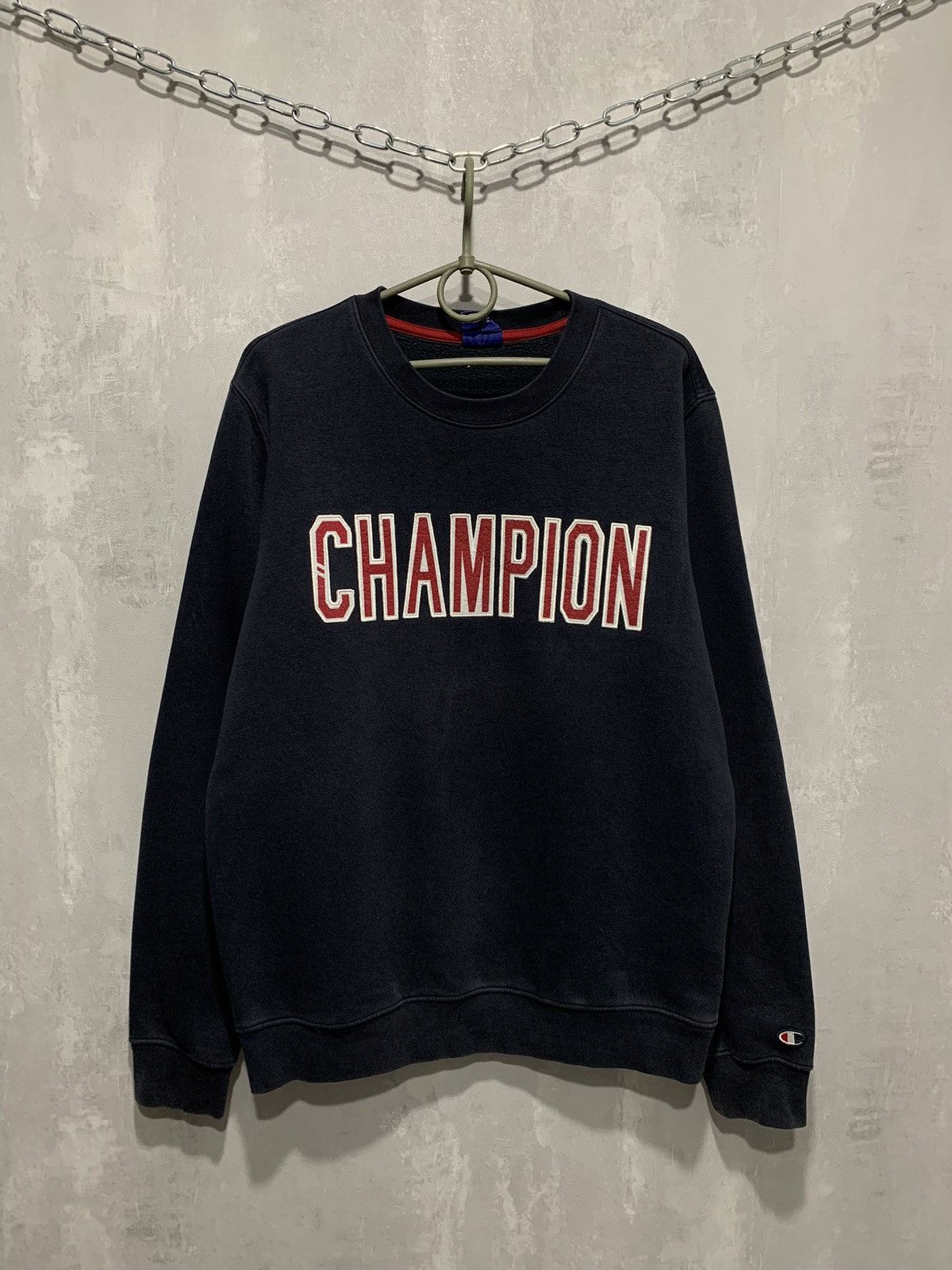 Champion Streetwear Vintage Vintage Champion Sweatshirt Crewneck Baggy Big Logo Y2K 90s Grailed