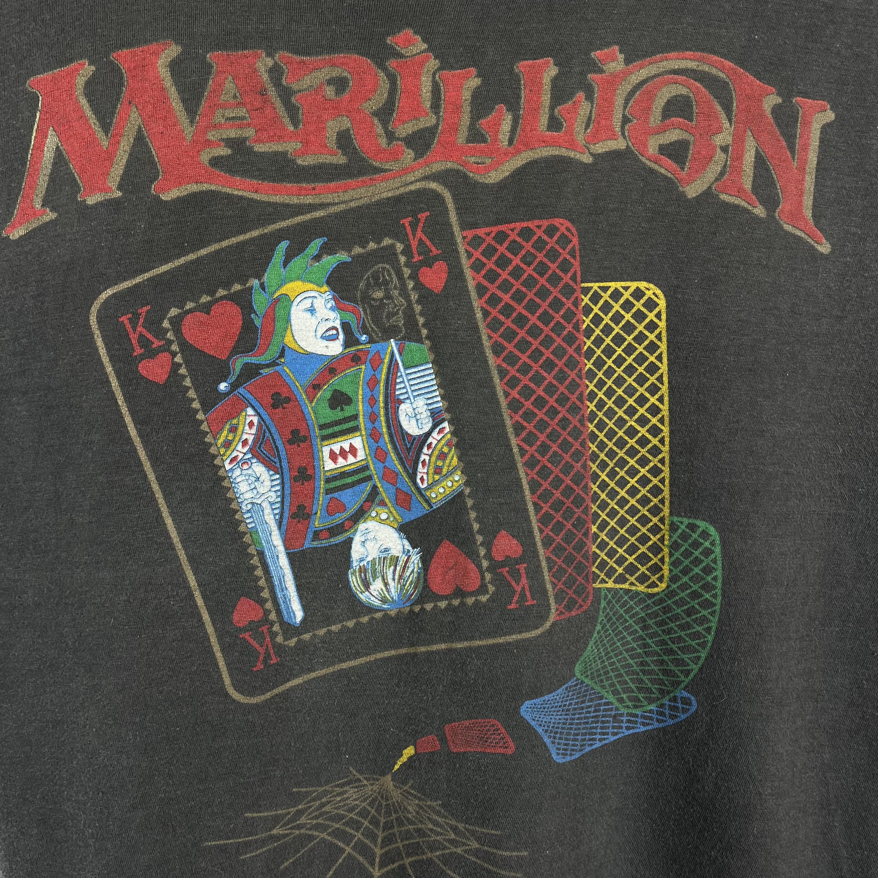 Band Tees Vintage Marillion Tour Rock Band Cropped T Shirt 1986 Size US M / EU 48-50 / 2 - 7 Thumbnail