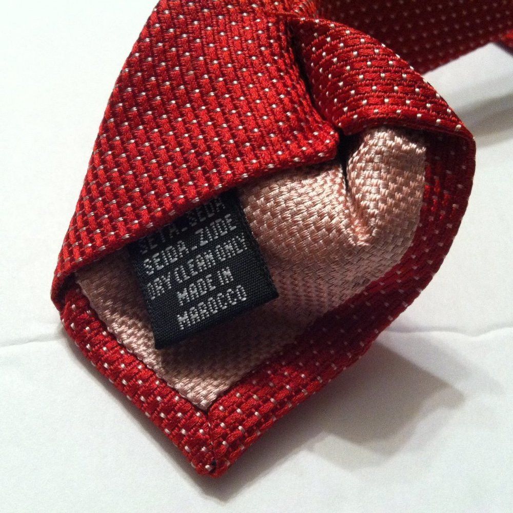 Thomas Pink THOMAS PINK MEN'S NEW RED 100%SILK TIE 3 1/2" X 56 3/4" Size ONE SIZE - 9 Thumbnail