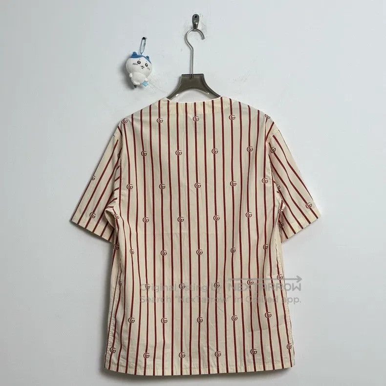 Gucci Gucci Striped double G logo full-printed shirt Size US S / EU 44-46 / 1 - 3 Thumbnail