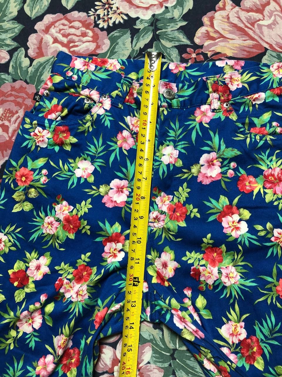 Polo Ralph Lauren Lauren Ralph Lauren Women's Floral Ankle Crop Pants Size 30" / US 8 / IT 44 - 7 Thumbnail