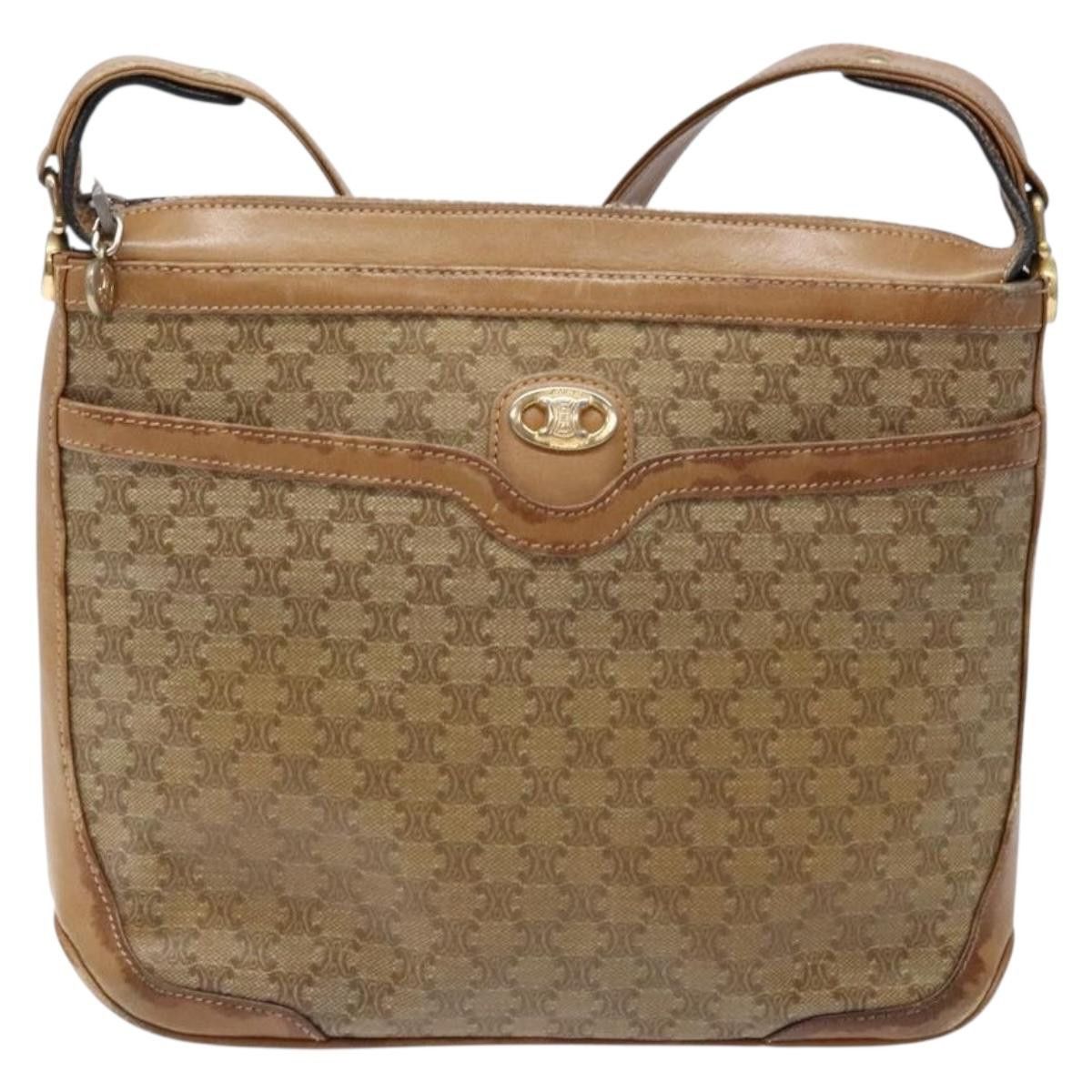 Celine CELINE Macadam Canvas Shoulder Bag Pvc Beige Gold Size ONE SIZE - 2 Thumbnail