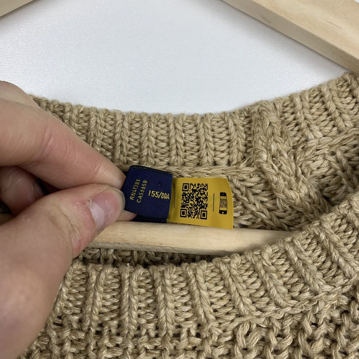 Polo Ralph Lauren Designer Polo Ralph Lauren Knit Sweater Raglan Size XS Beige Size XS / US 0-2 / IT 36-38 - 8 Thumbnail