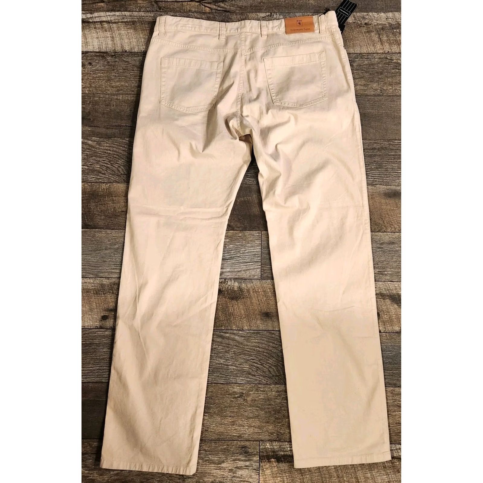 Ermenegildo Zegna Ermenegildo Zegna Chino Pants 40x35 Khaki Five Pocket Pants Beige Cotton Flat Front Regular Men's In Italy New with Tags Size US 40 / EU 56 - 6 Thumbnail