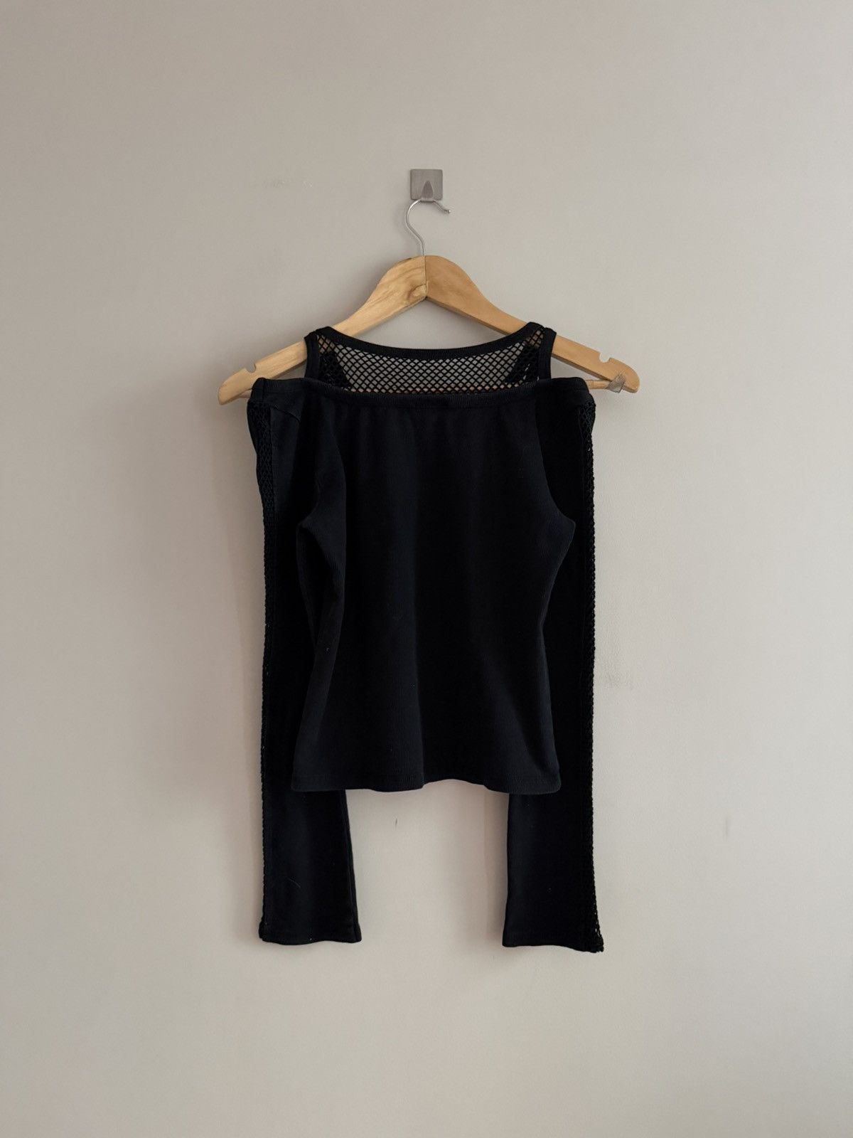 Vintage Avant-Garde Layered Black Mesh Top Size M / US 6-8 / IT 42-44 - 4 Thumbnail