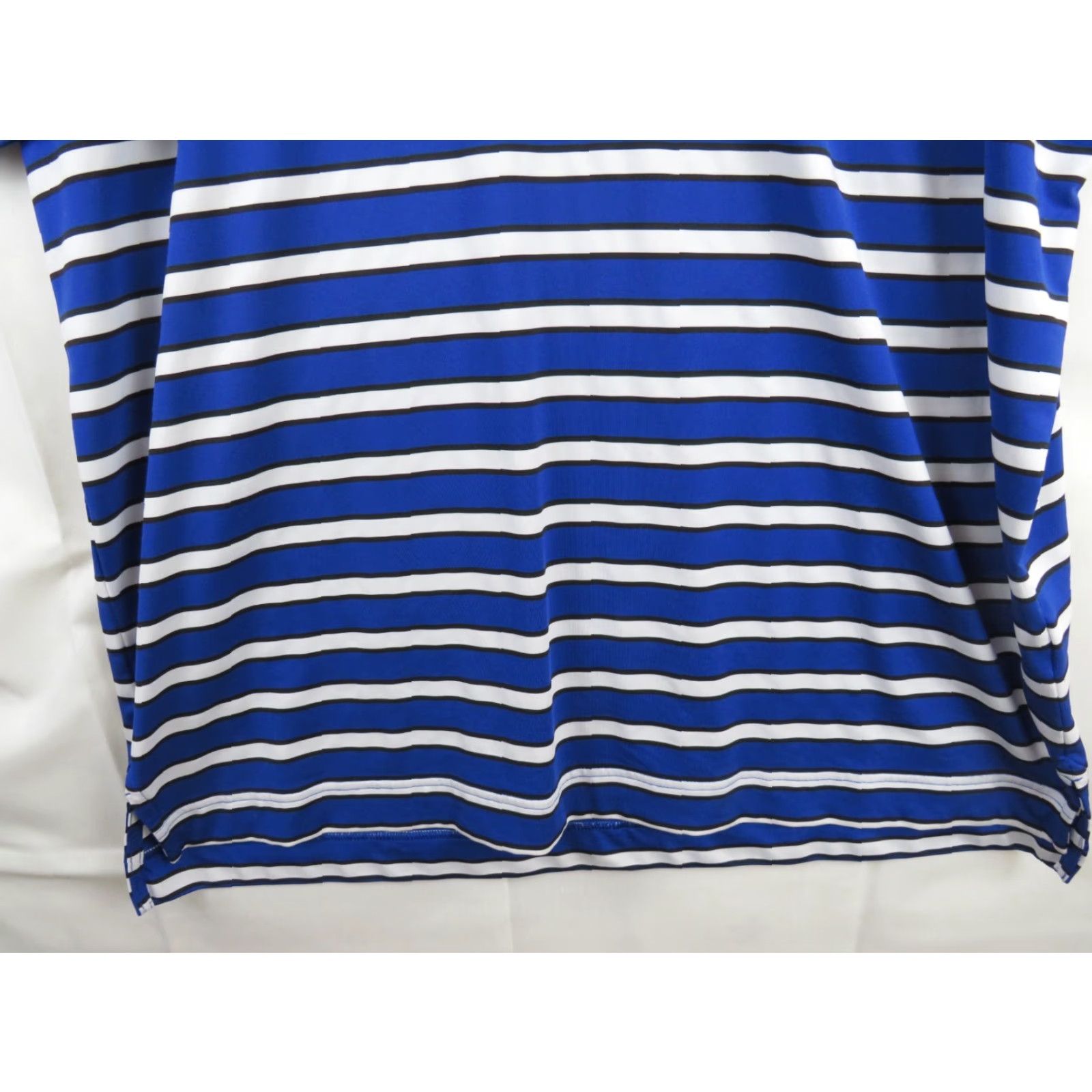 Footjoy FootJoy Polo Shirt Short Sleeve Striped Blue White Excellent XL Men’s Golf Size US XL / EU 56 / 4 - 2 Thumbnail