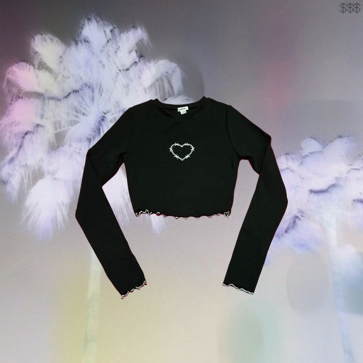 Garage × Vintage Garage Long Sleeve Crop Top Size XS / US 0-2 / IT 36-38 - 2 Thumbnail
