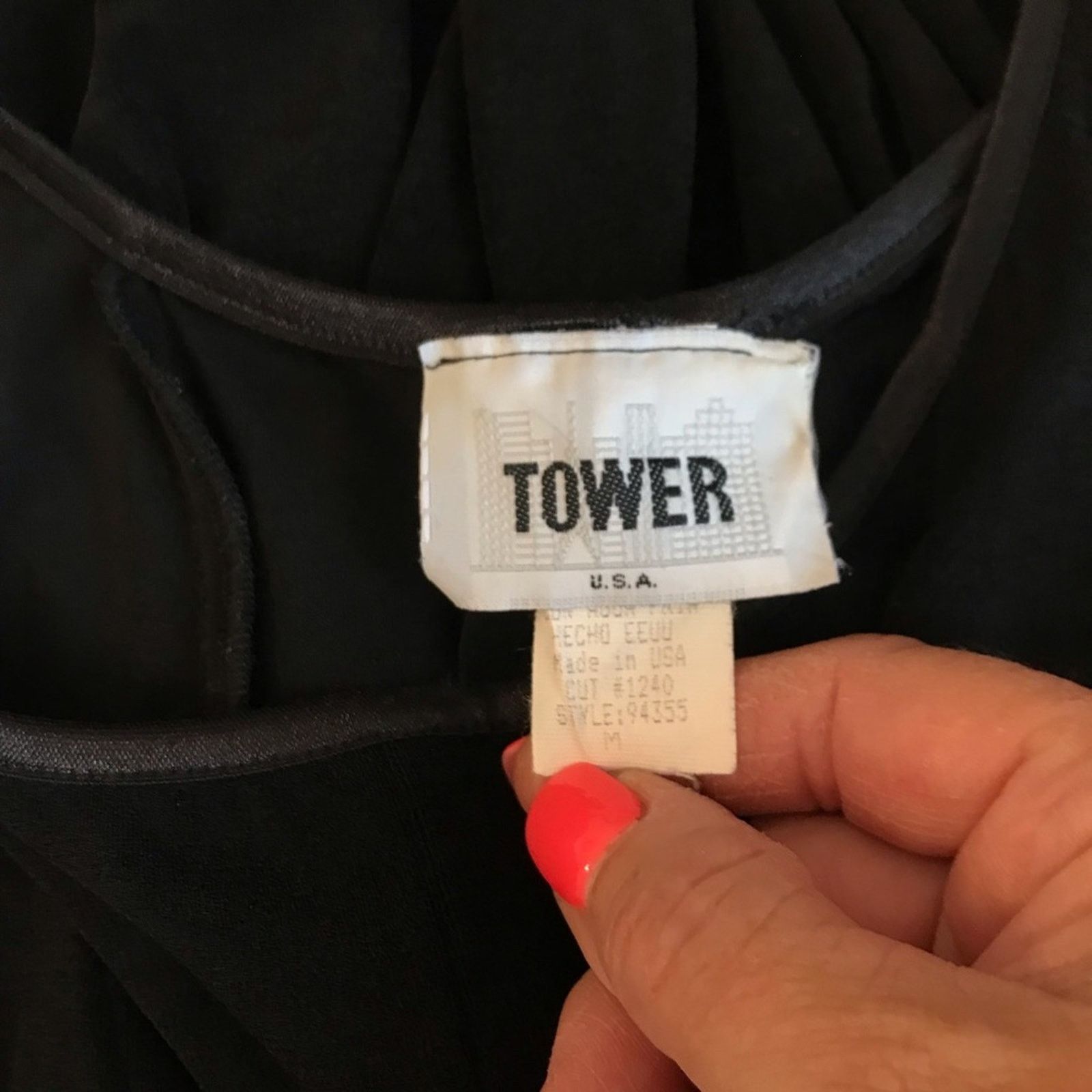 Vintage Vintage 80s 90s TOWER sleeveless pleated fit & flare dress Size M / US 6-8 / IT 42-44 - 11 Thumbnail
