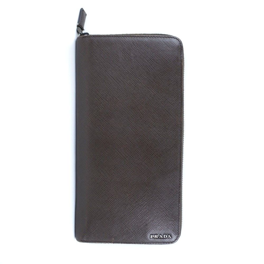 Prada Prada Zip Organizer Wallet Leather Size ONE SIZE - 1 Thumbnail