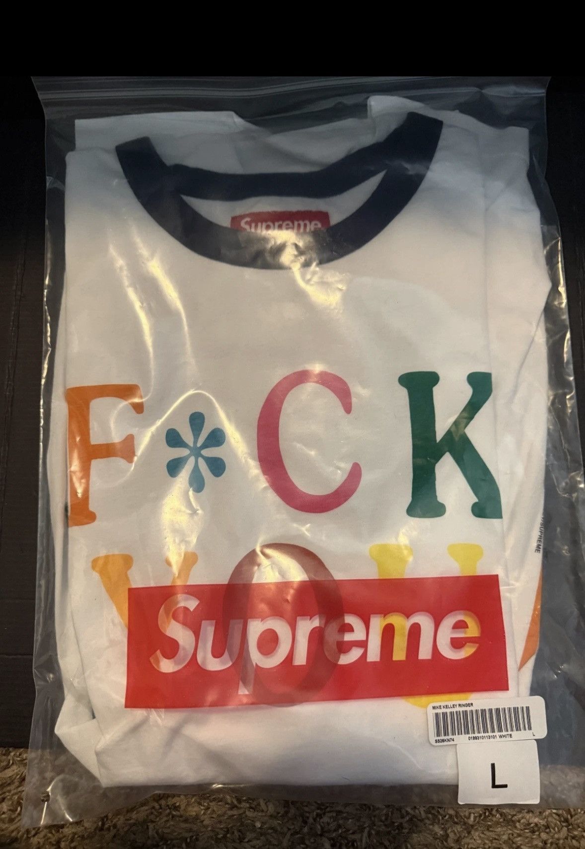 Supreme SUPREME Mike Kelley Ringer Tee WHITE new with tags SS26 Size US L / EU 52-54 / 3 - 3 Thumbnail