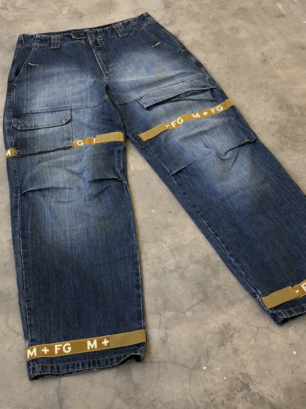 Marithe + Francois Girbaud Le Jean Marithe Francois Gurbaud Y2k M+FG Strap Baggy Denim Size US 34 / EU 50 - 4 Thumbnail