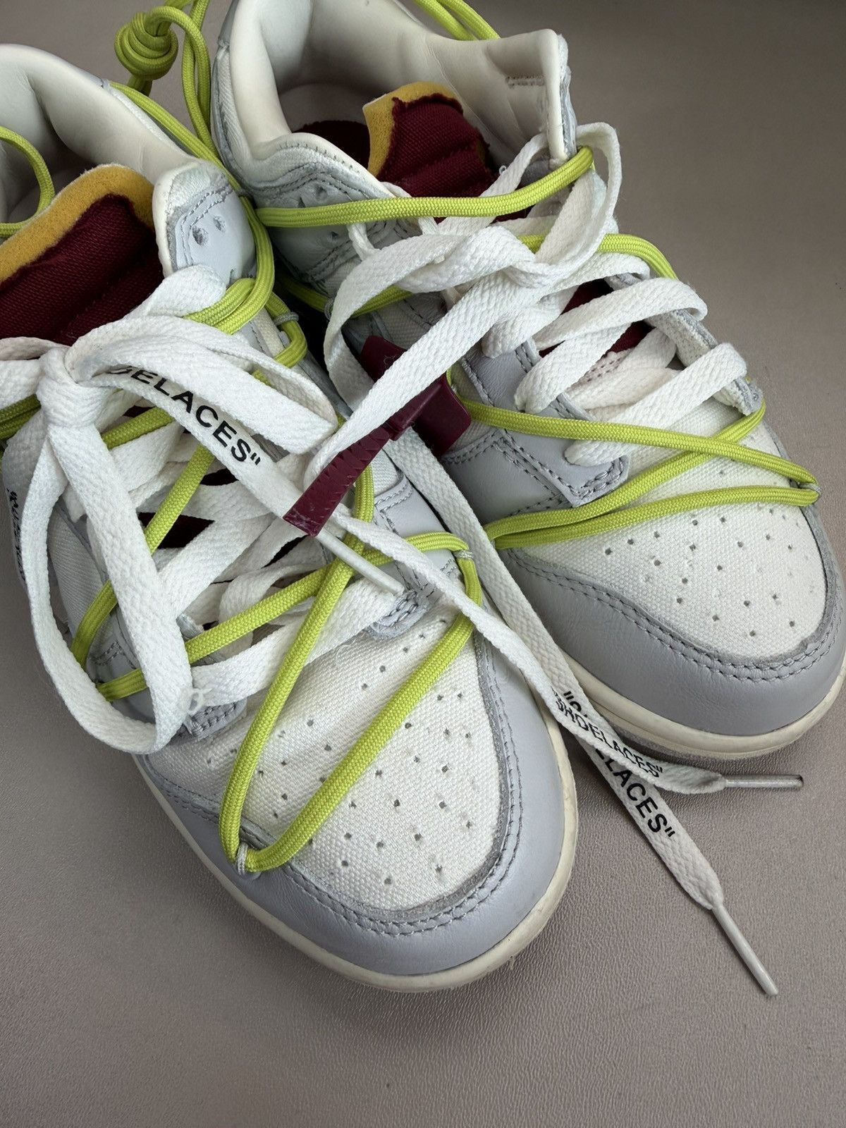 Nike Dunk Low Off White Lot 8 size 4 Size US 5.5 / IT 35.5 - 3 Thumbnail