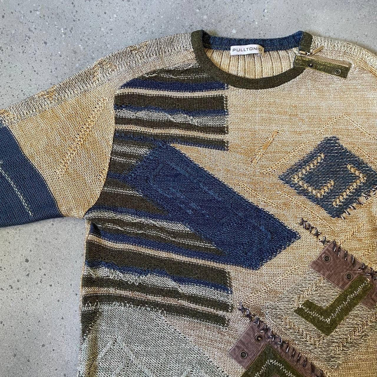 Japanese Brand × Seditionaries Vintage Multicolour Knit Unisex Sweater (JPG Gaultier Style) Size US M / EU 48-50 / 2 - 3 Thumbnail