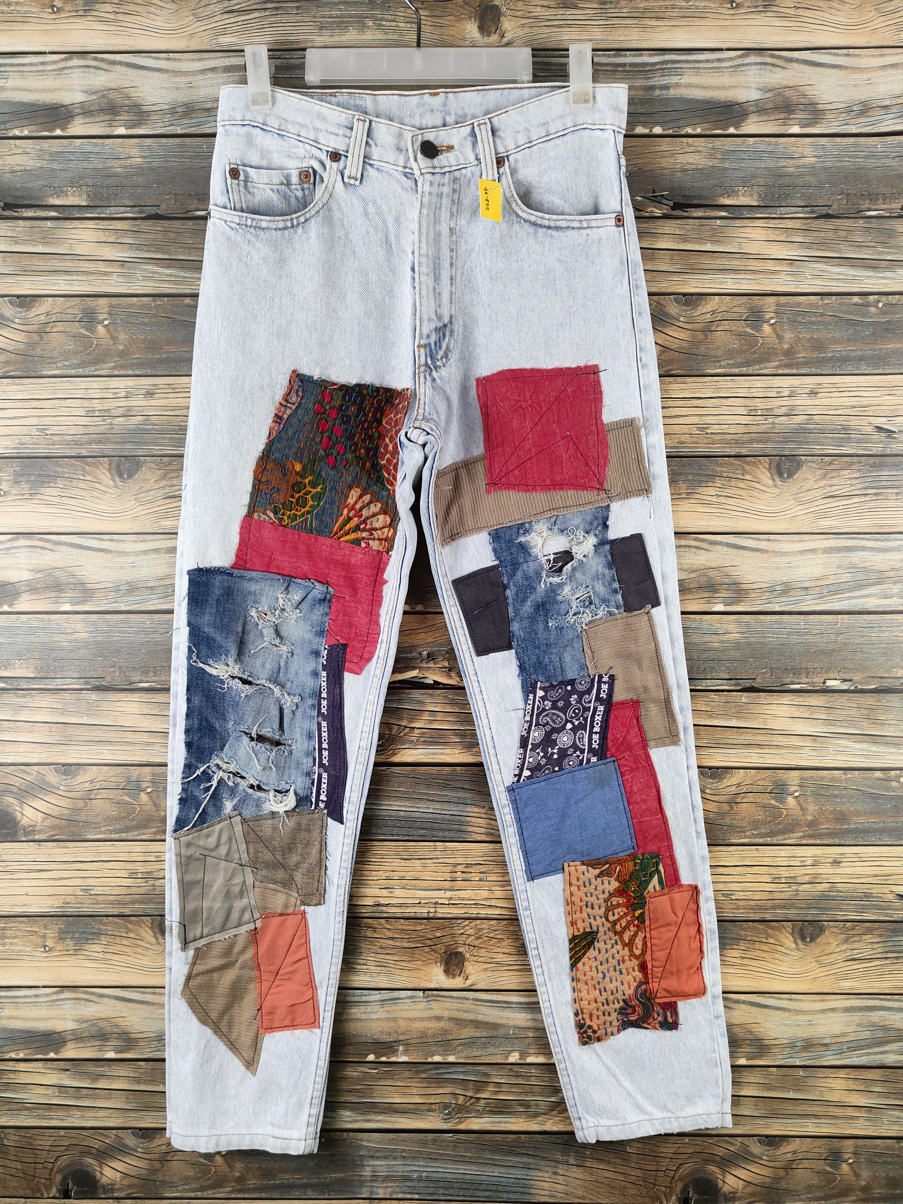 Levi's DL Levi's Light Distressed patchwork Ripped denim #46-832 Size US 29 - 1 Thumbnail