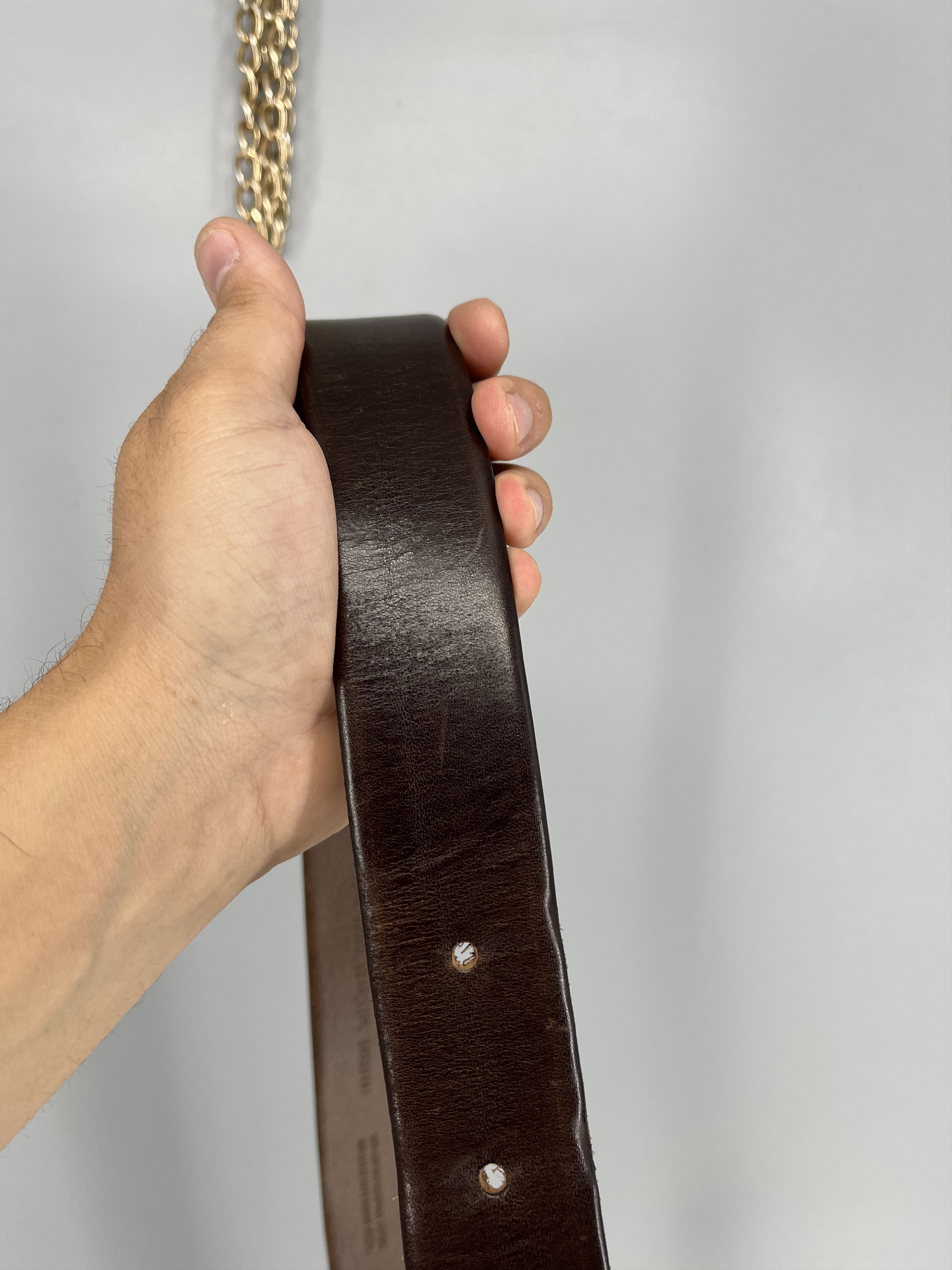 Hugo Boss Hugo Boss Brandon Handmade Dark Brown Leather Belt Men's Size ONE SIZE - 10 Thumbnail