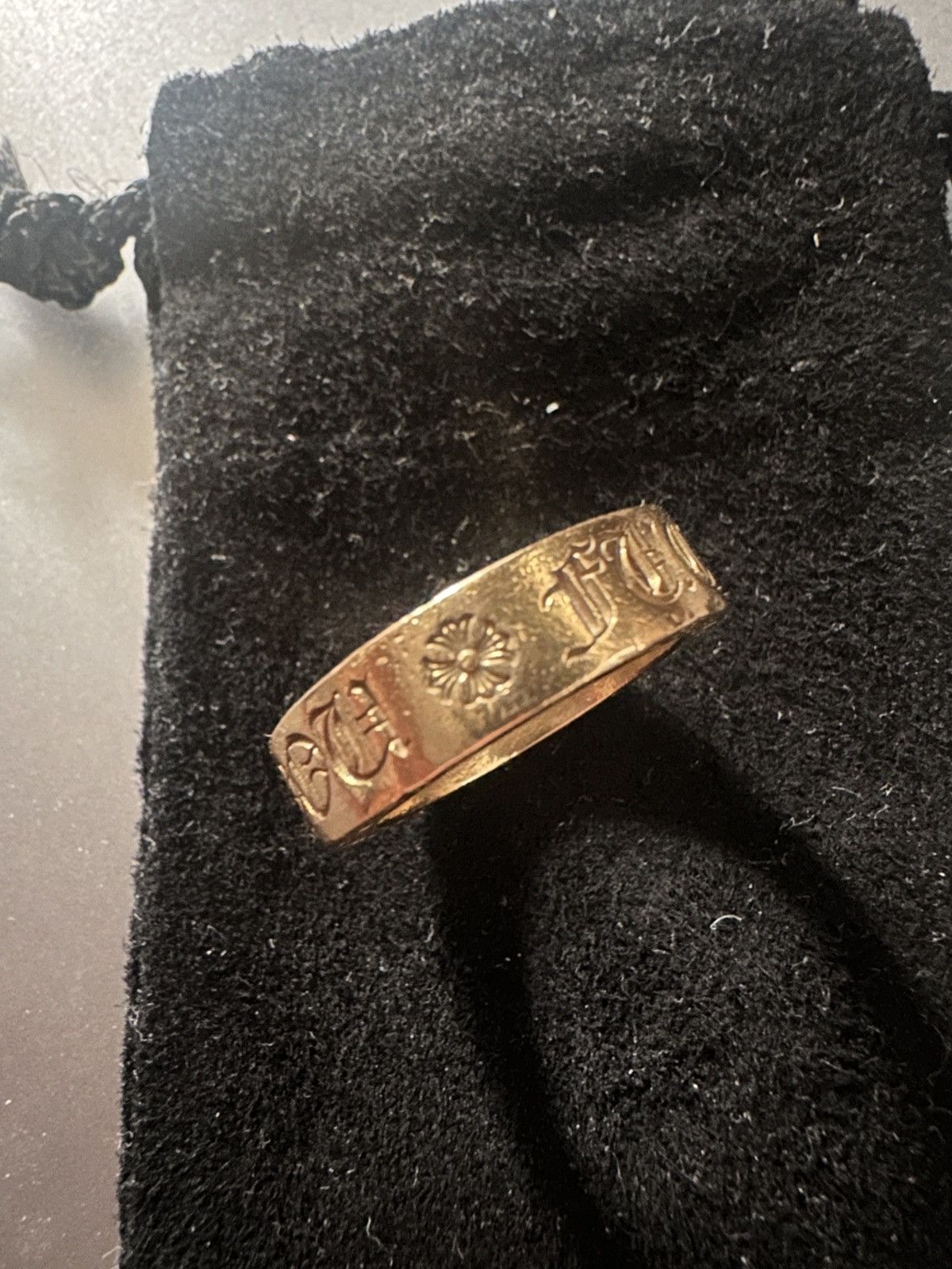 Chrome Hearts Chrome Hearts 22k Gold Fuck You Spacer Ring 6mm Size 8 Size ONE SIZE - 12 Thumbnail