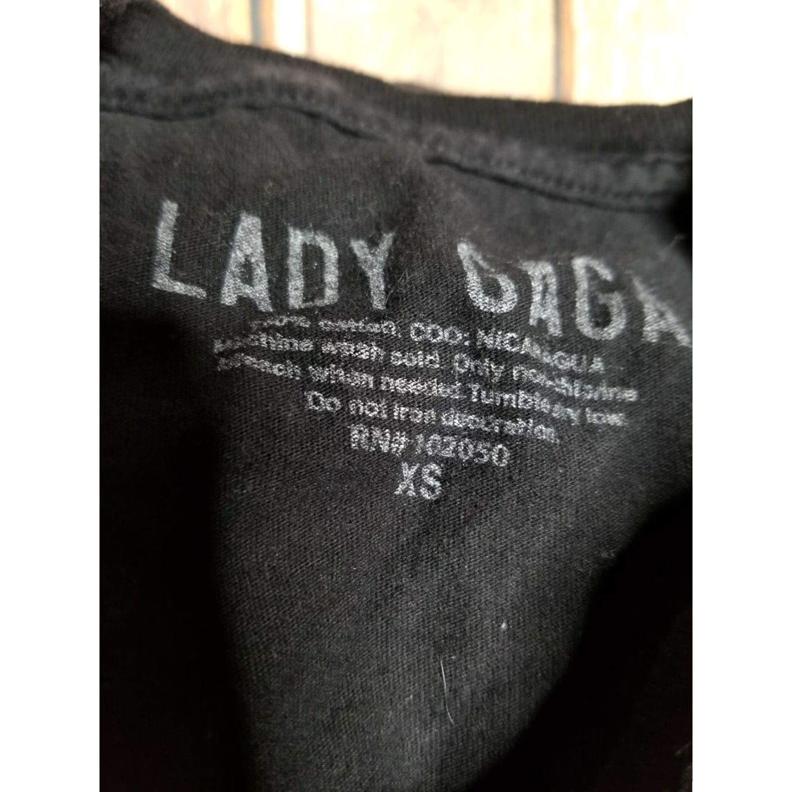 Vintage Lady Gaga Concert Band Joanne World Tour T Shirt XS Black Cotton Logo Unisex Adults Short Sleeve Crew Neck T-Shirt Size US XS / EU 42 / 0 - 3 Thumbnail
