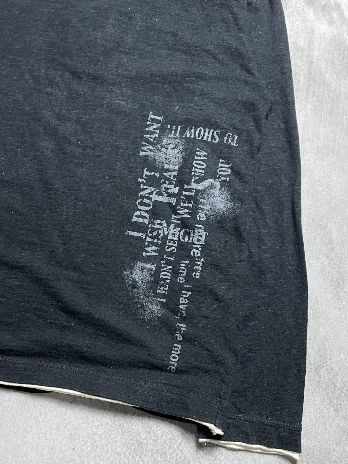 14th Addiction 2000’s T3D - Lace Up Poem Double Layer Vkei Style Longsleeve Size US L / EU 52-54 / 3 - 12 Thumbnail
