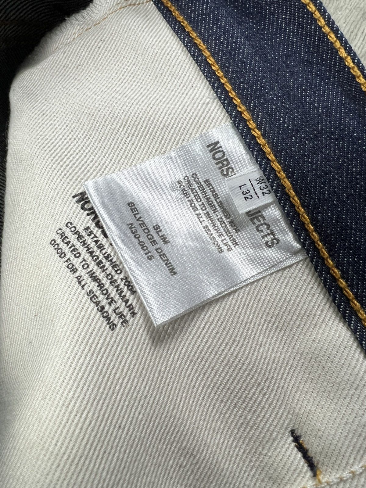 Norse Projects Norse Projects Slim Selvedge Denim Raw Indigo Size 32/32 Size US 32 / EU 48 - 6 Thumbnail