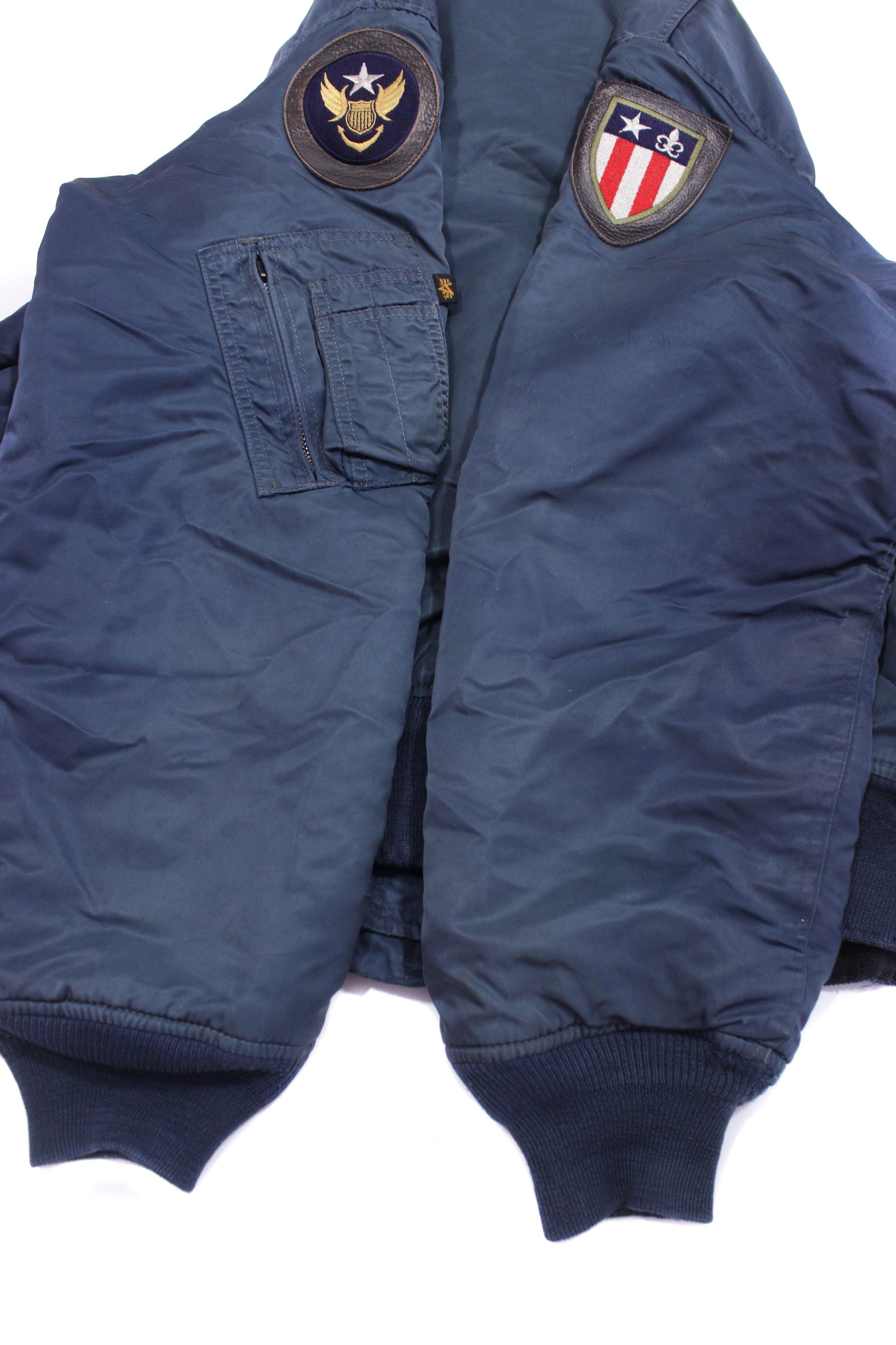 Alpha Industries 2003 Distressed Warm Nylon Aviation Bomber Vintage Size US XL / EU 56 / 4 - 8 Thumbnail
