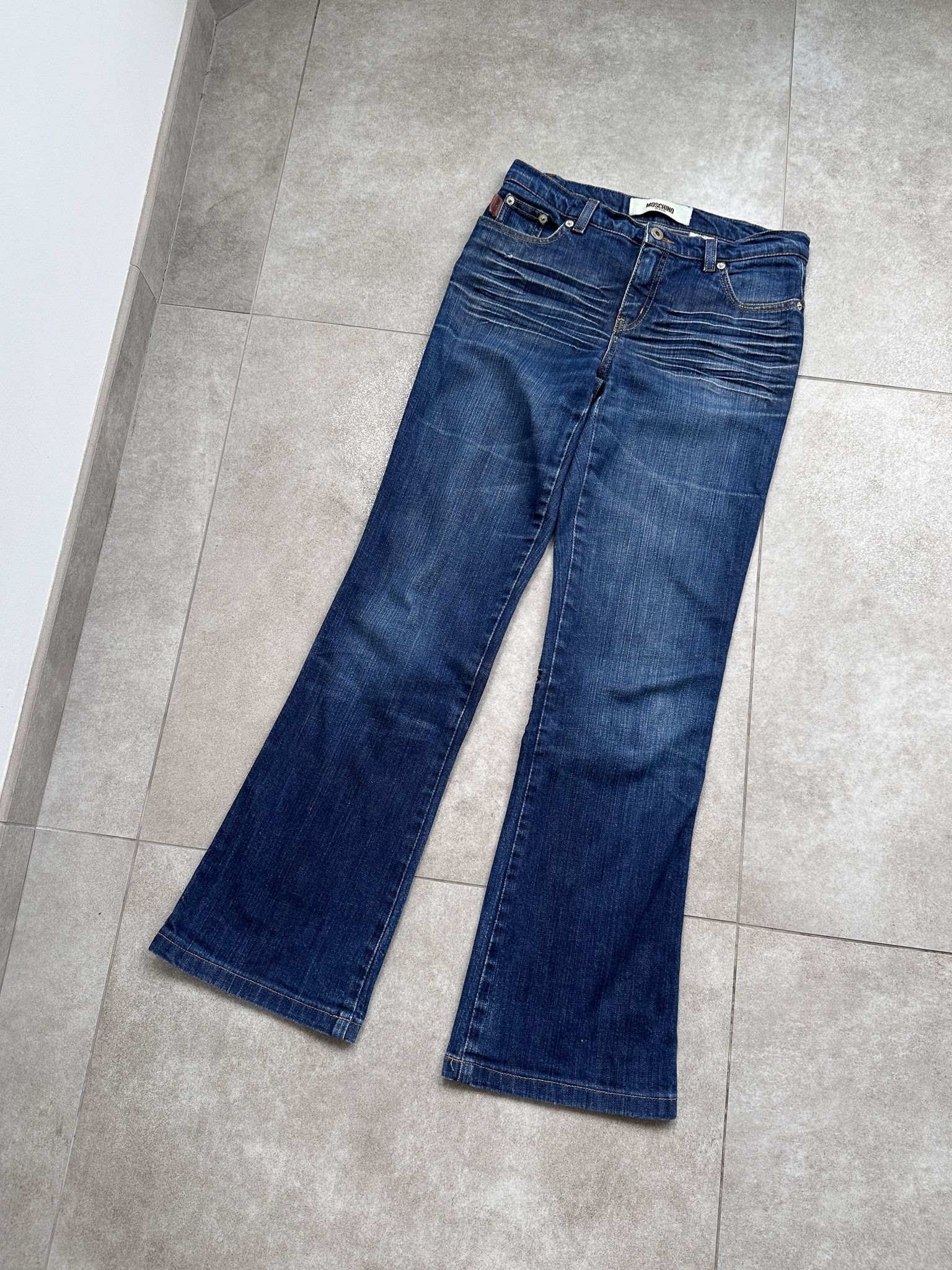 Moschino Vintage Y2K Moschino Flare Denim Pants Jeans Size 27" / US 4 / IT 40 - 4 Thumbnail