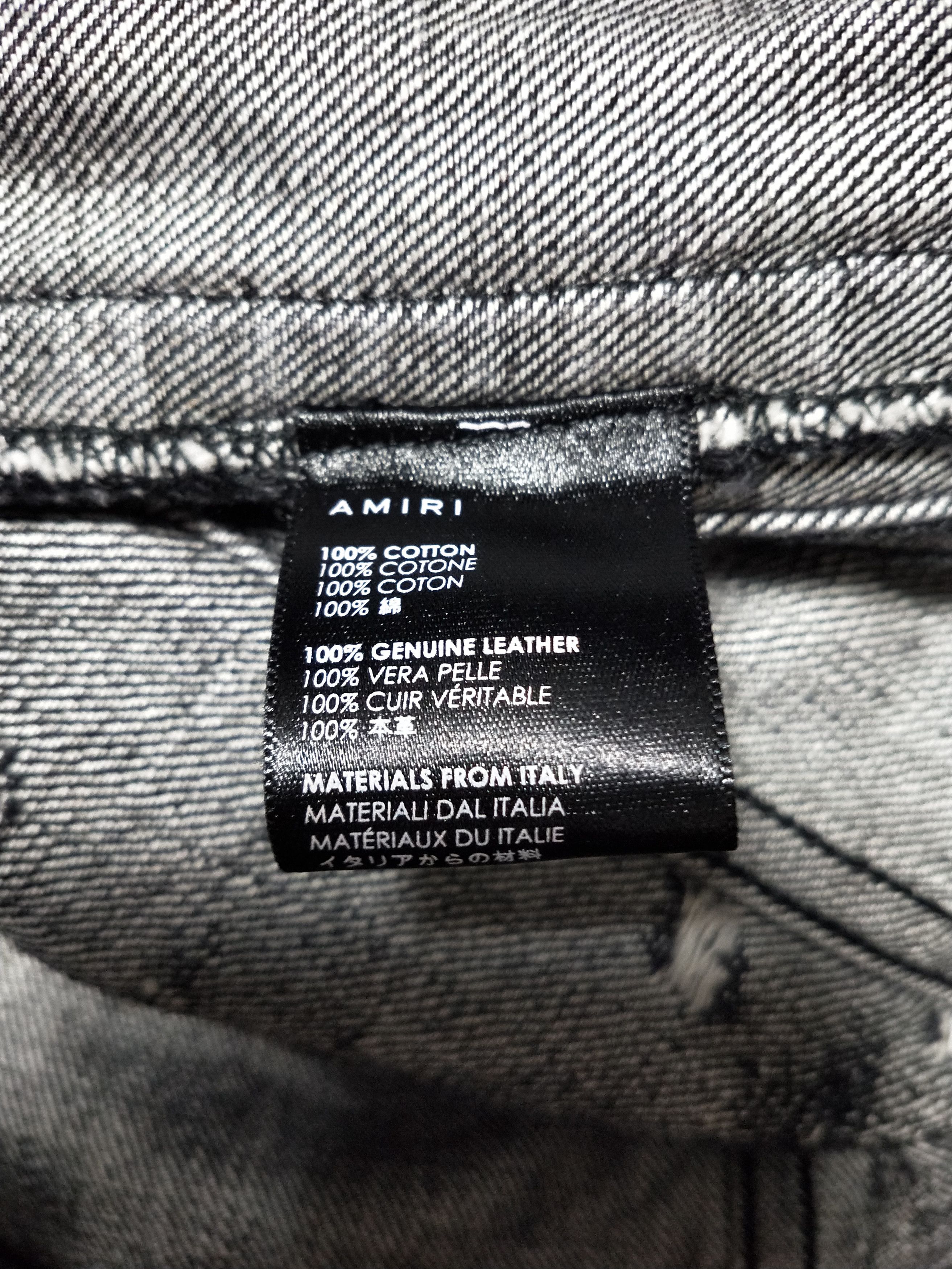 Amiri Varsity Destroyed Denim Jacket Size US S / EU 44-46 / 1 - 5 Thumbnail